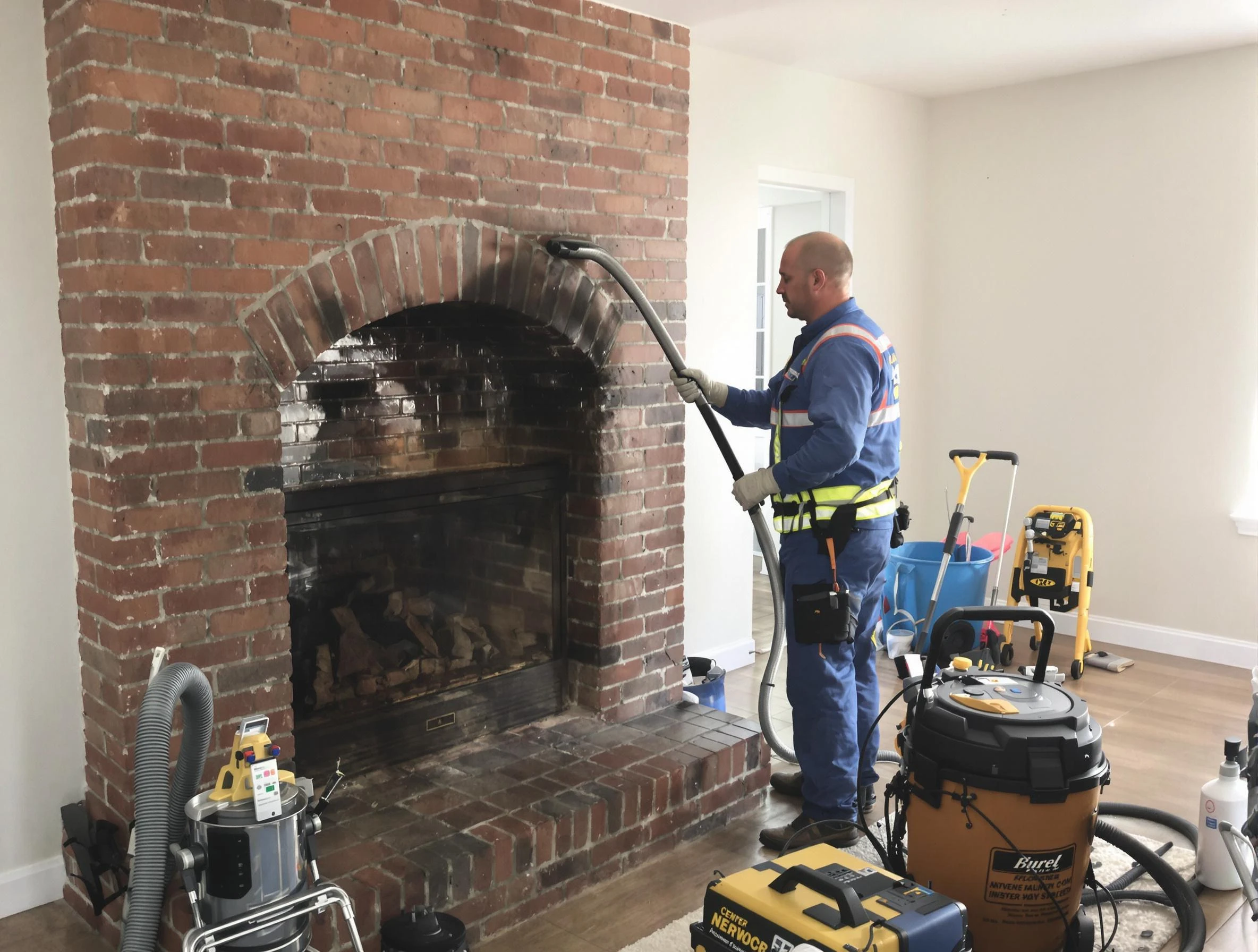 Edison Chimney Sweep expert performing detailed chimney sweep in Edison, NJ